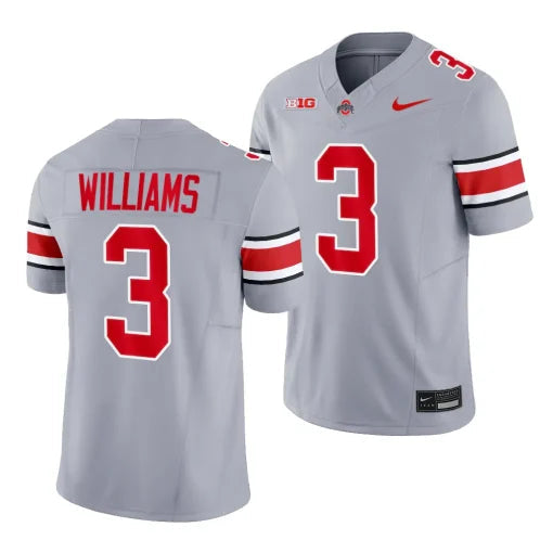 Ohio State Buckeyes Miyan Williams Jersey #3 College Football Game Gray