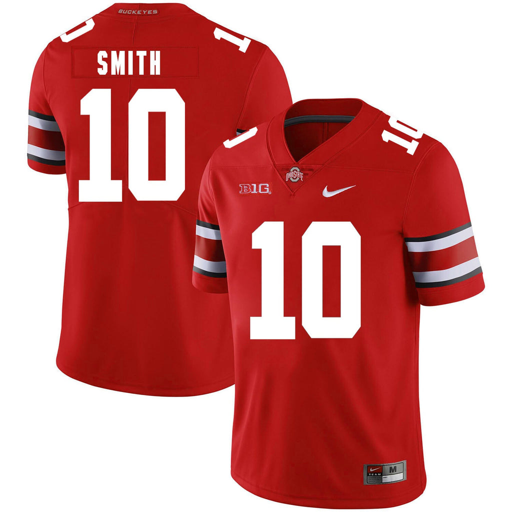Ohio State Buckeyes #10 Troy Smith Football Jersey Red