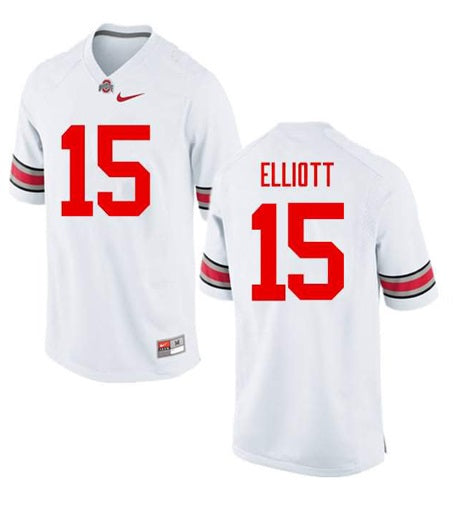 Ohio State Buckeyes #15 Ezekiel Elliott NCAA College Football Jersey White