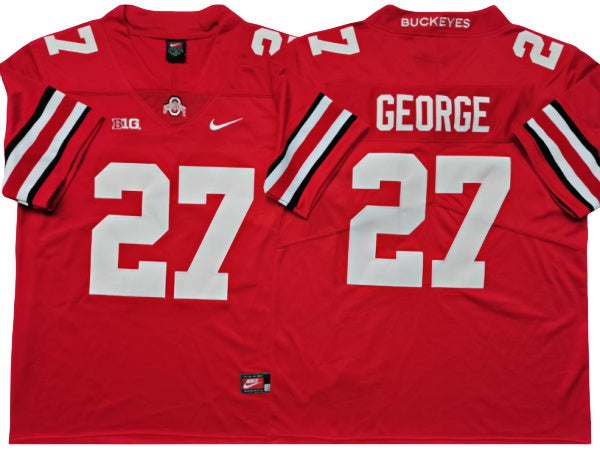 Ohio State Buckeyes #27 Eddie George Red Football Jersey