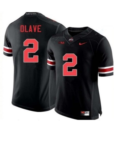 Ohio State Buckeyes #2 Chris Olave Football Jersey Black