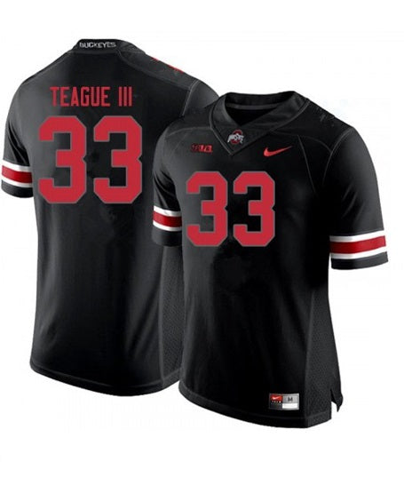 Ohio State Buckeyes #33 Master Teague NCAA Football Jersey Black