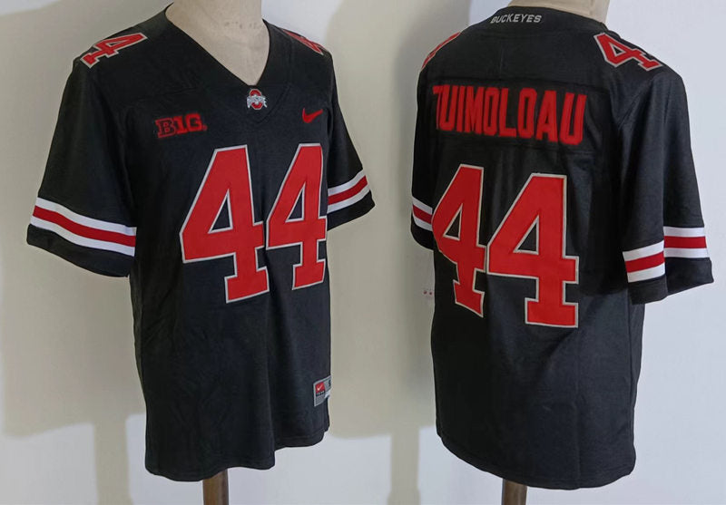 Ohio State Buckeyes #44 JT Tuimoloau NCAA Football Jersey Black