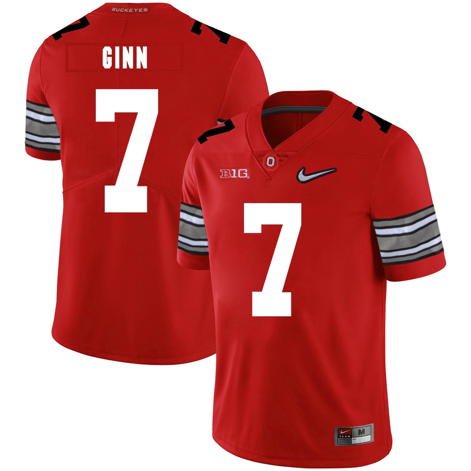 Ohio State Buckeyes #7 Ted Ginn Jr College Football Jersey Diamond Red