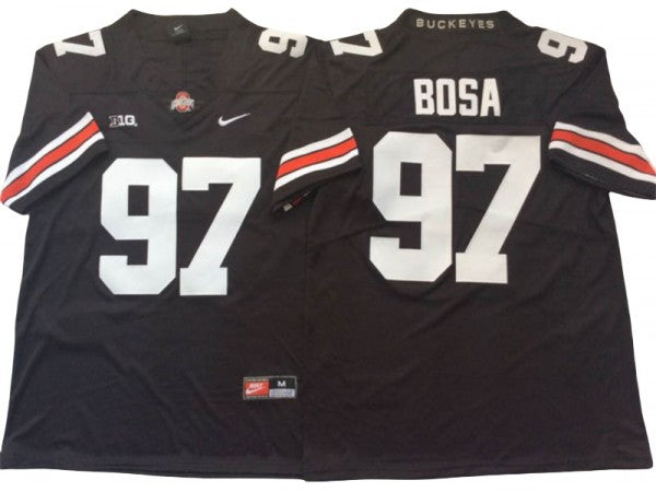 Ohio State Buckeyes #97 Joey Bosa Black-White Football Jersey