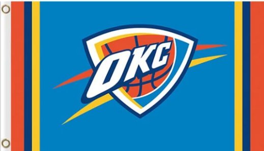 Oklahoma City Thunder Club Flag 3X5Ft Polyester Banner USA Digital Print
