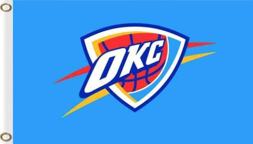 Oklahoma City Thunder Logo Flag 3X5Ft Polyester Banner USA Digital Print