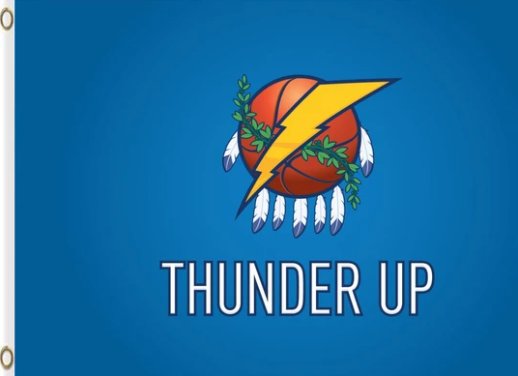 Oklahoma City Thunder Logo US Flag 3X5Ft Polyester Banner USA Digital Print
