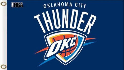 Oklahoma City Thunder Team Flag 3X5Ft Polyester Banner USA Digital Print