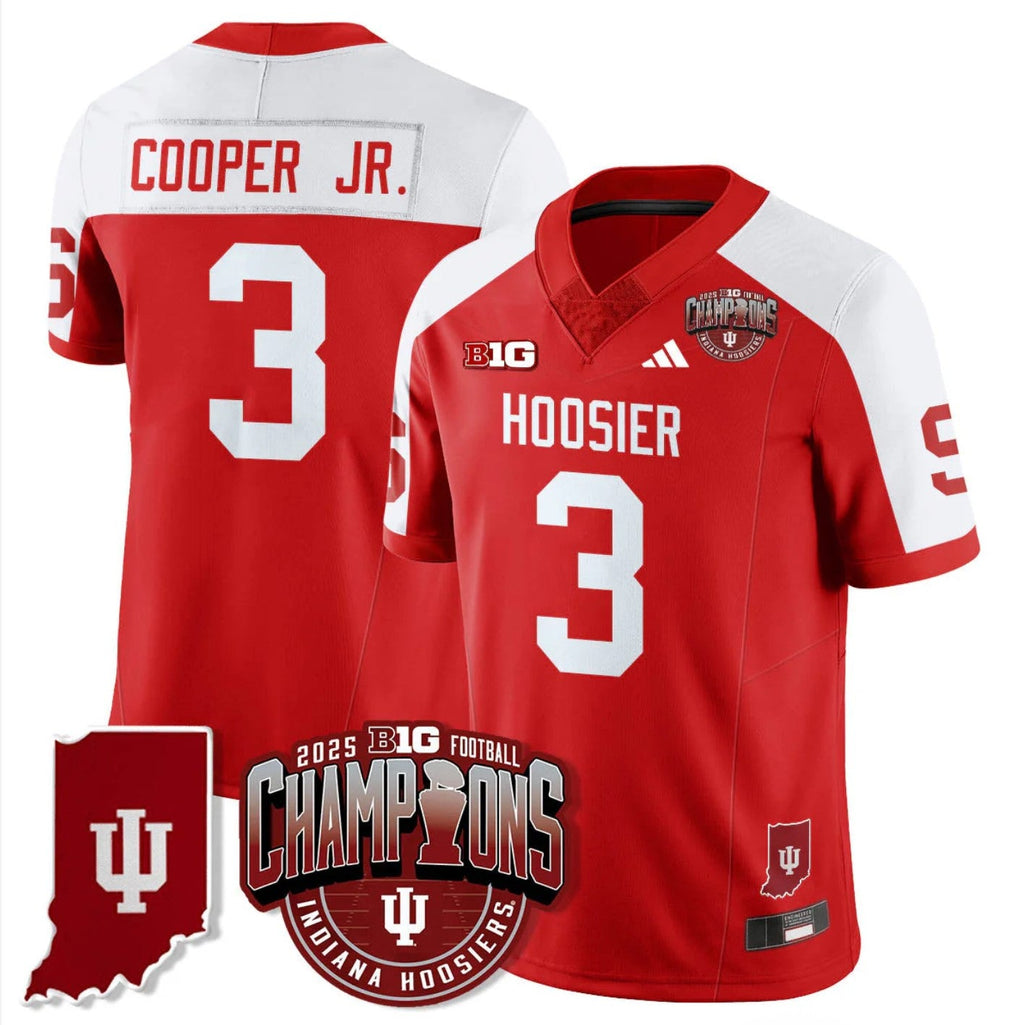 Omar Cooper Jr Jersey #3 Indiana Hoosiers Big 10 Champions Limited Stitched