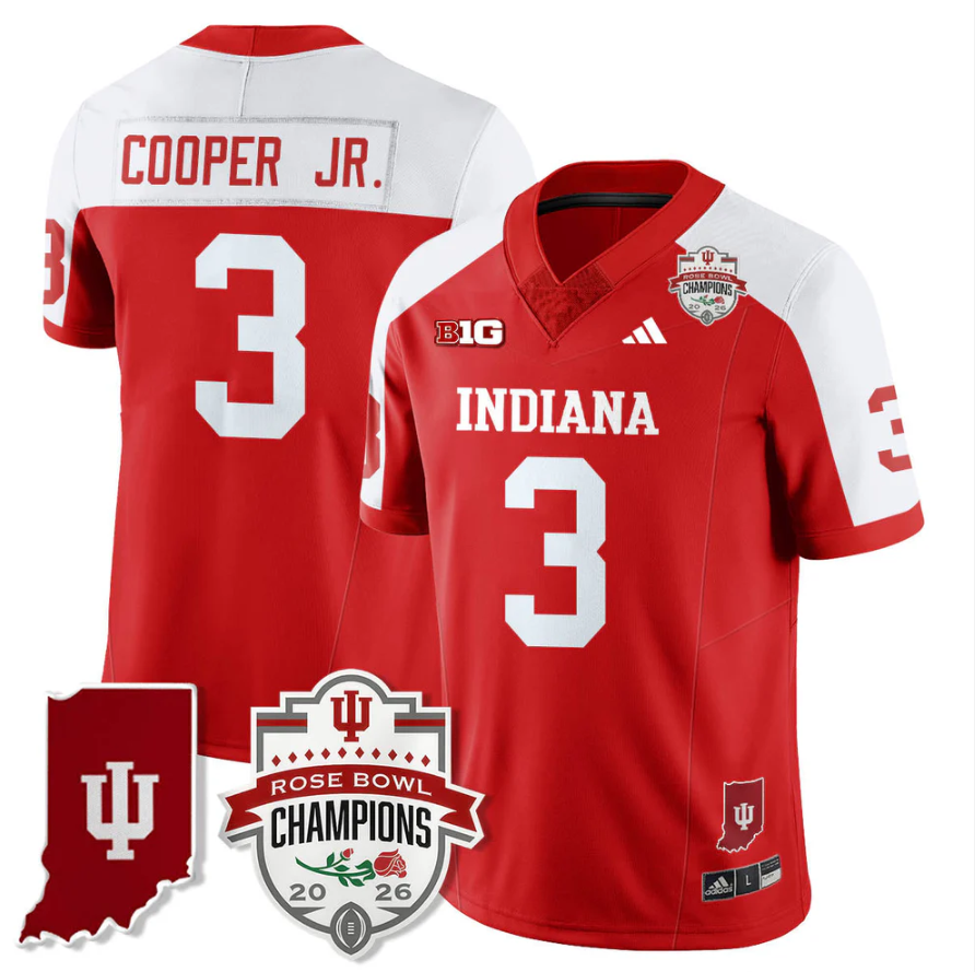 Omar Cooper Jr Jersey #3 Indiana Hoosiers Rose Bowl Champions Stitched