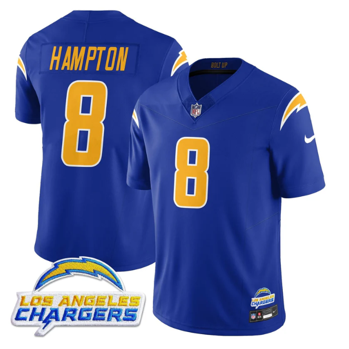 Omarion Hampton Jersey #8 Alternate 2025 Vapor Limited All Stitched Royal