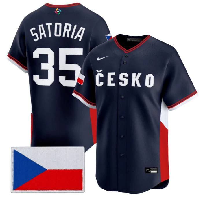Ondřej Satoria Jersey #35 Team Czechia 2026 World Baseball Stitched