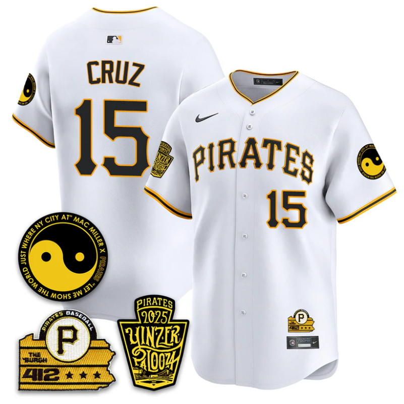 Oneil Cruz #15 Jersey Pittsburgh Pirates Yinzerpalooza 2025 Stitched White