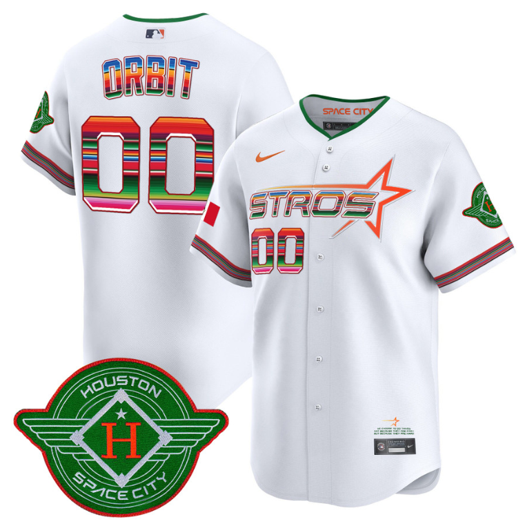 Orbit Jersey #00 Astros 2025 City Connect Mexico Vapor Premier Limited Stitched White