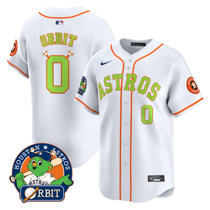 Orbit Jersey #0 Astros Orbit Patch Vapor Premier Limited V2 Stitched White