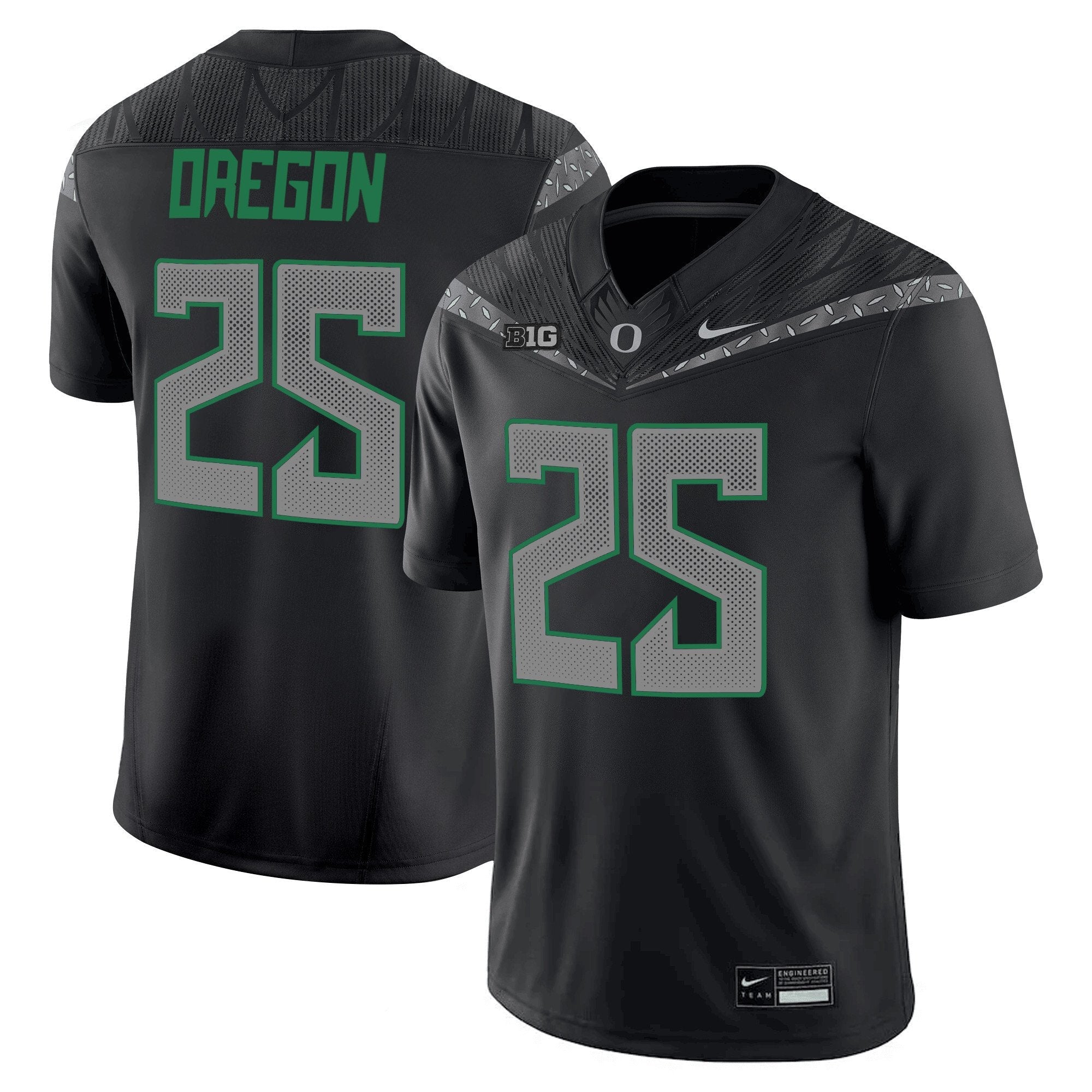 Oregon Jersey #25 Oregon Ducks 2025 Vapor Limited V2 Stitched Black