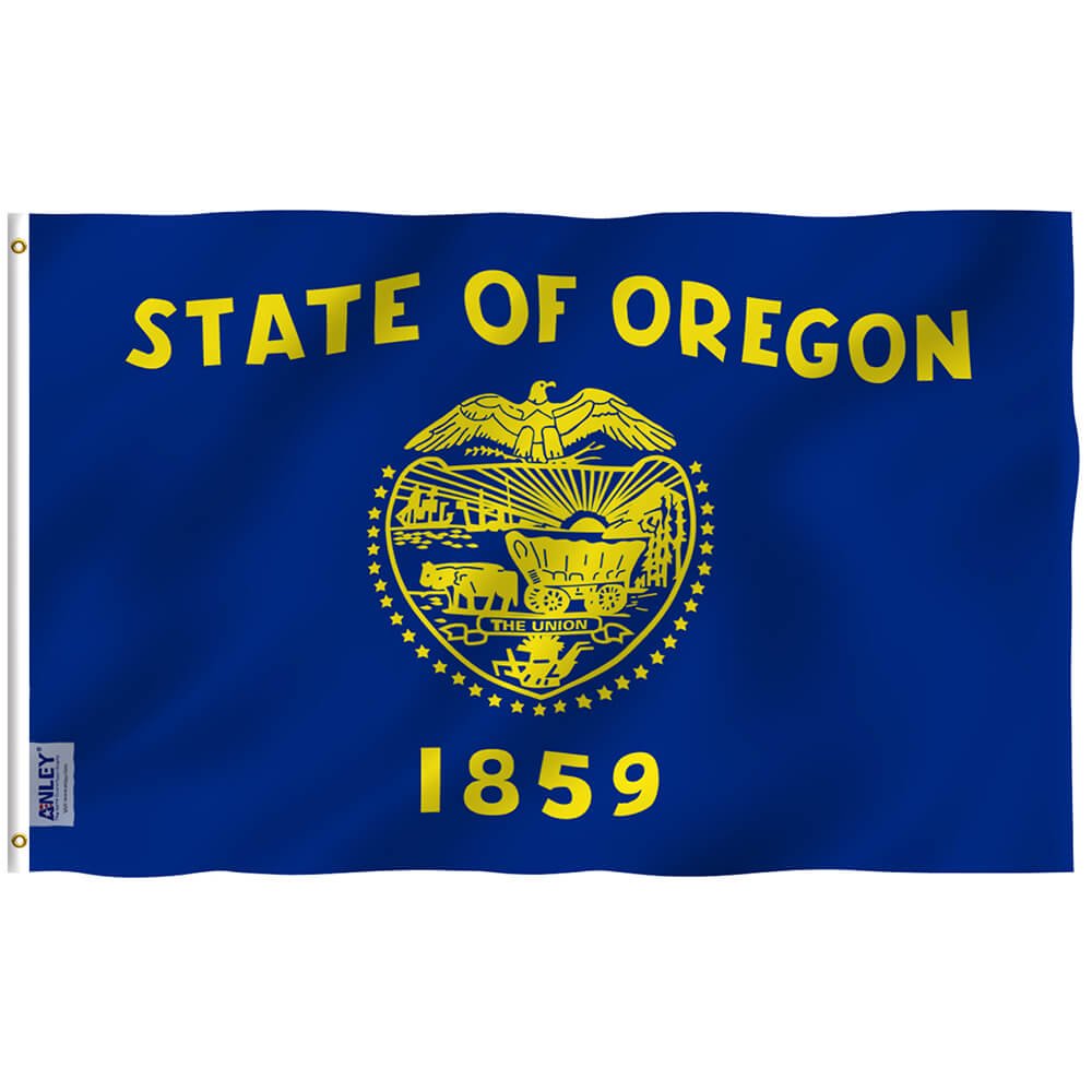 Oregon State Flag - Oregon OR Flag with Brass Grommets 3X5Ft Banner USA