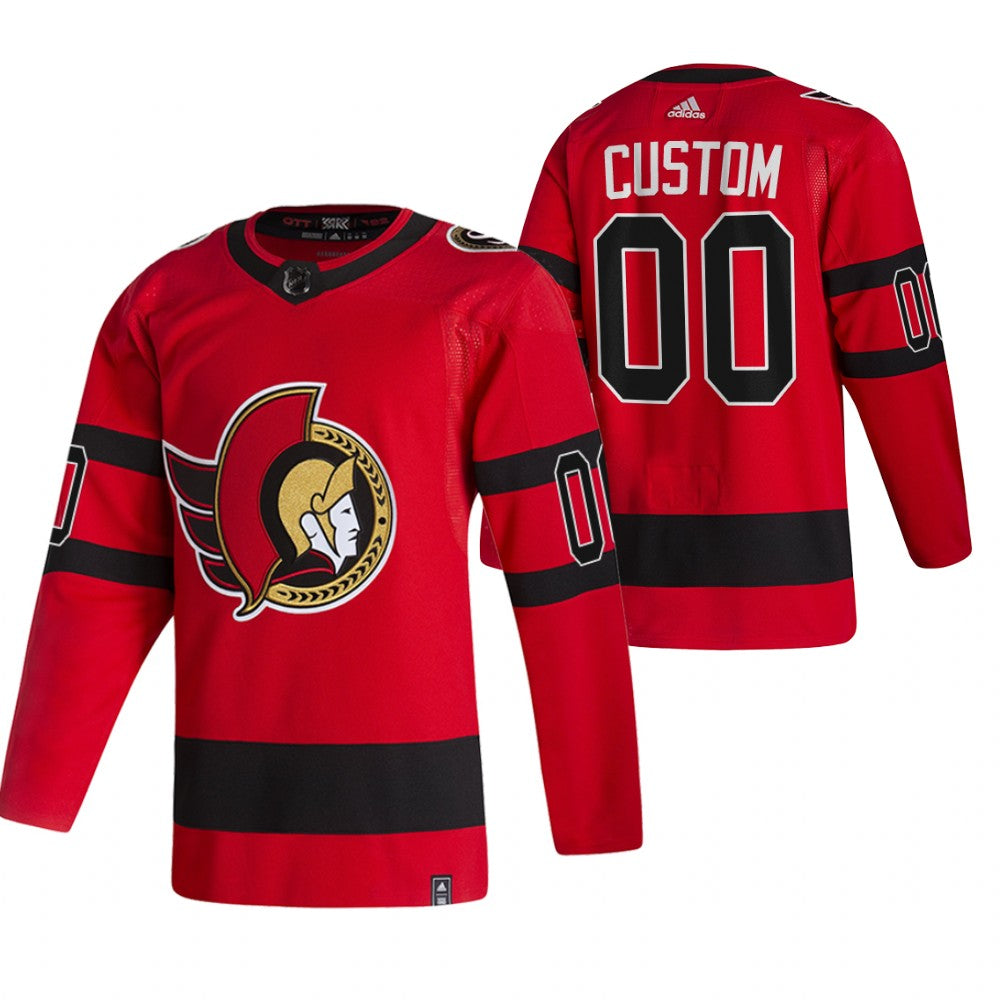 Ottawa Senators Custom Red  2020-21 Reverse Retro Alternate NHL Jersey