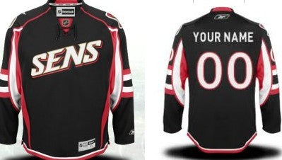 Ottawa Senators Customized Black Third Jersey