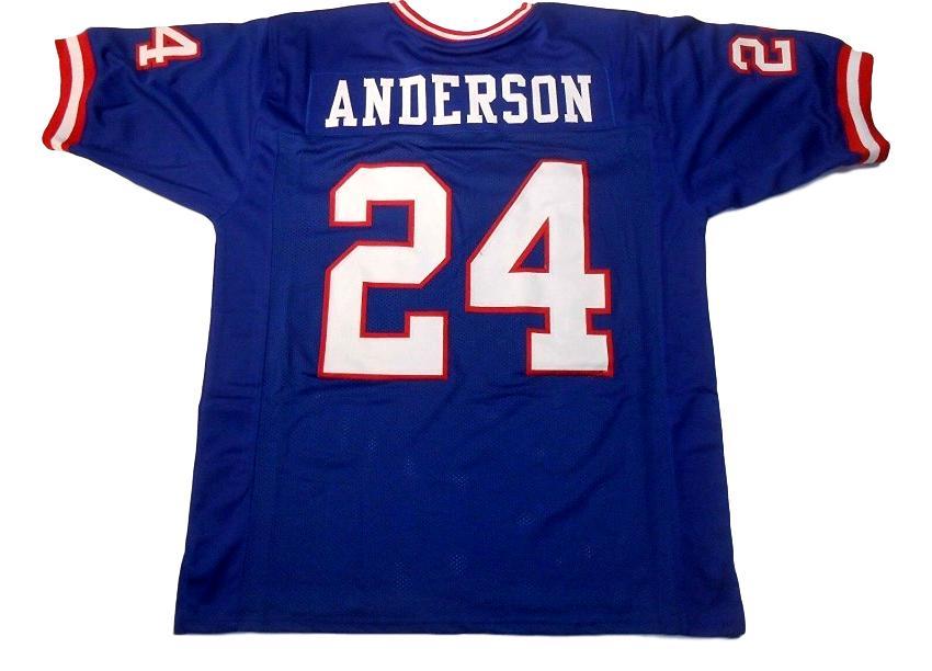 Ottis Anderson CUSTOM STITCHED Unsigned Football Jersey Blue