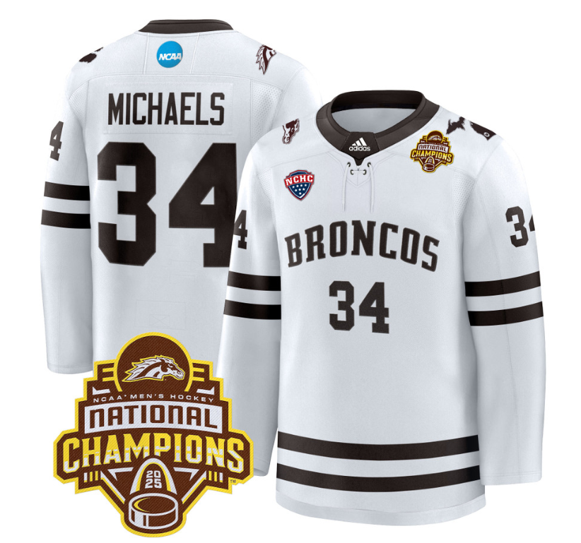 Pat Ferschweiler Jersey #22 Western Michigan Broncos 2025 National Champions Patch Premium Stitched White
