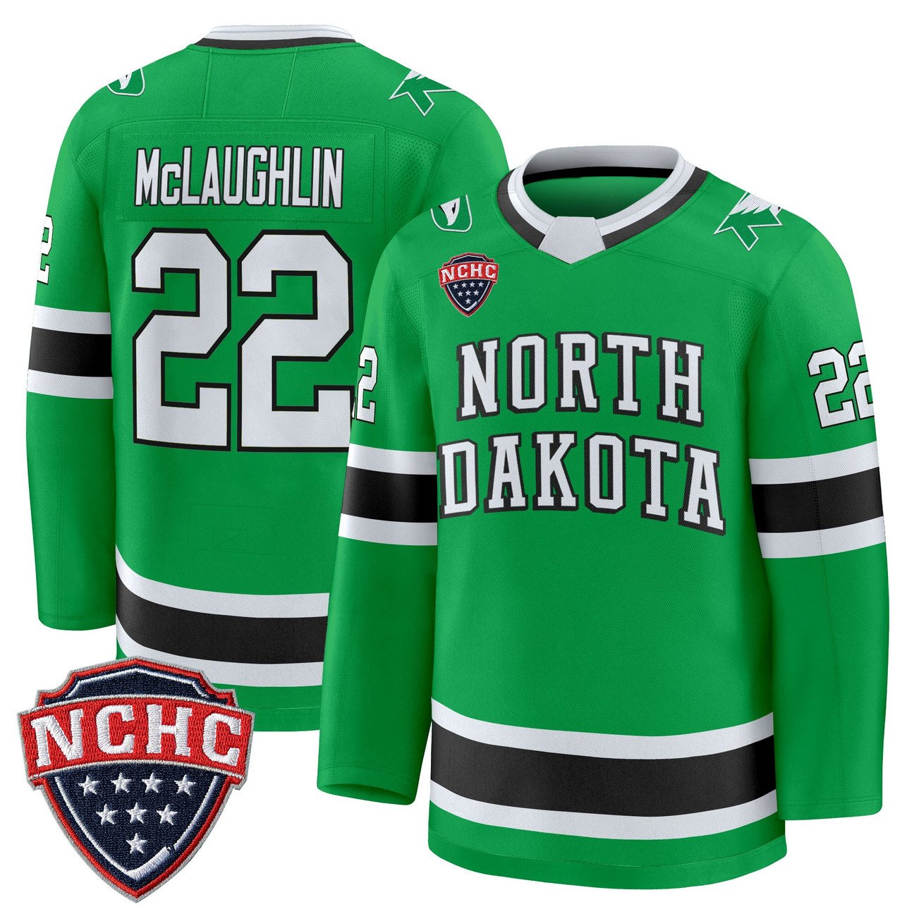 Owen McLaughlin Jersey #22 North Dakota Fighting Hawks 2025-26 Stitched