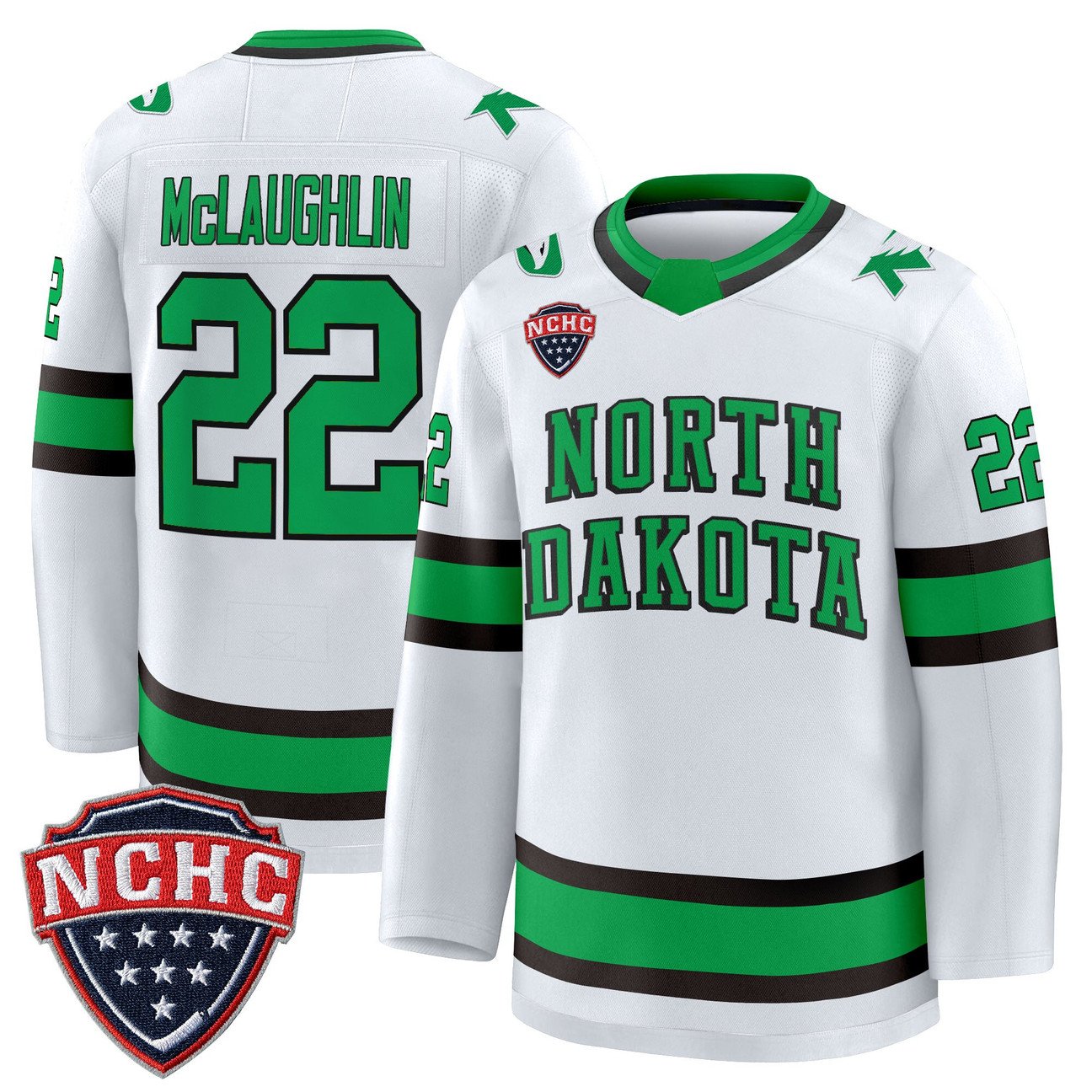 Owen McLaughlin Jersey #22 North Dakota Fighting Hawks 2025-26 Stitched