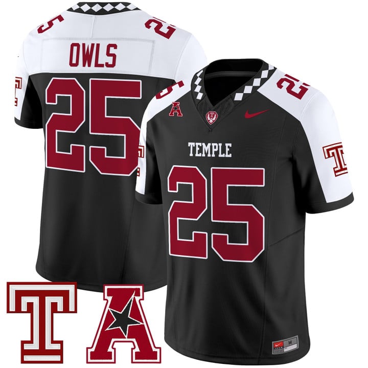 Owls Jersey #25 Temple Owls 2025 Vapor Limited Stitched
