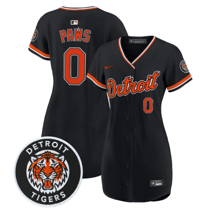 PAWS Jersey #0 Detroit Tigers 2026 Baseball Dress Stitched