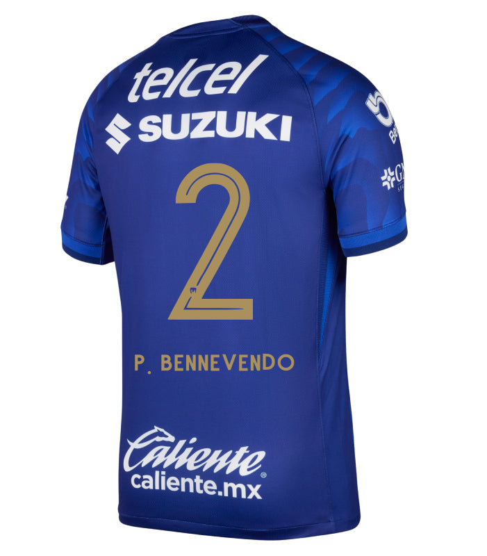 Pumas UNAM 2025-26 P. BENNEVENDO 2 Away Jersey – Azul Marino