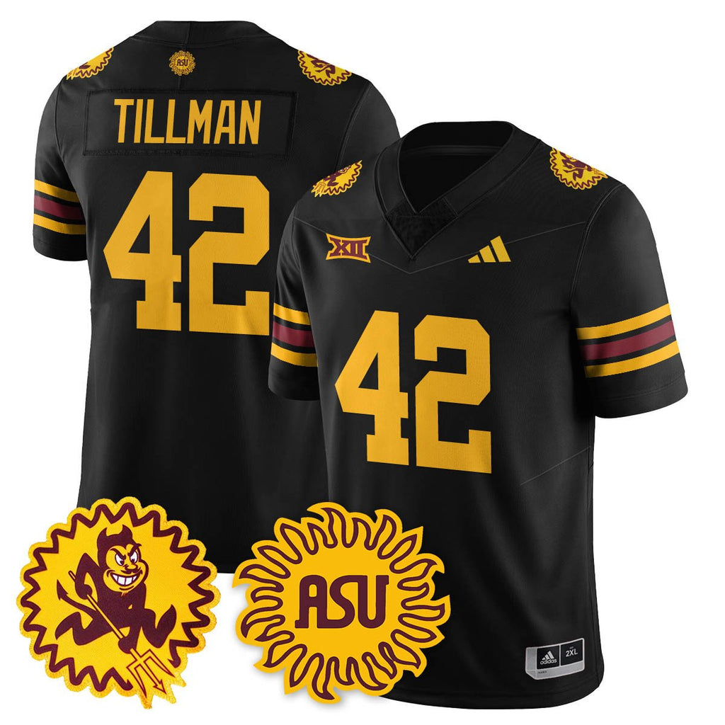 Pat Tillman Jersey #42 Arizona State Sun Devils 1975 Throwback Stitched Black