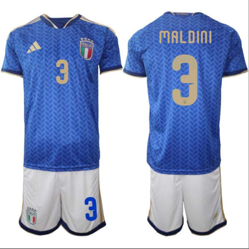 Paolo Maldini Jersey #3 Italy 2025-26 Blue Home Soccer Suit