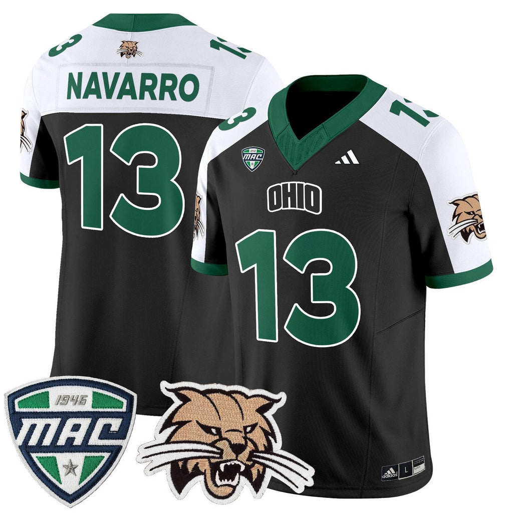 Parker Navarro Jersey #13 Ohio Bobcats 2025 Vapor Limited Stitched