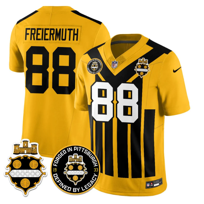 Pat Freiermuth Jersey #88 Alternate 1933 Throwback Limited All Stitched Gold