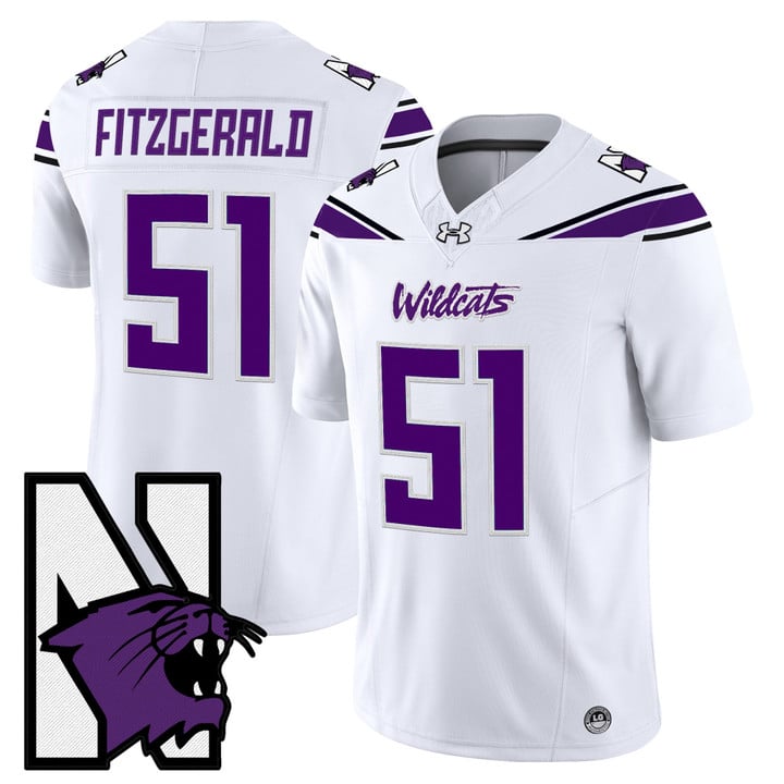 Pat Fitzgerald Jersey #51 Northwestern Wildcats Honoring 95 Vapor Limited Stitched