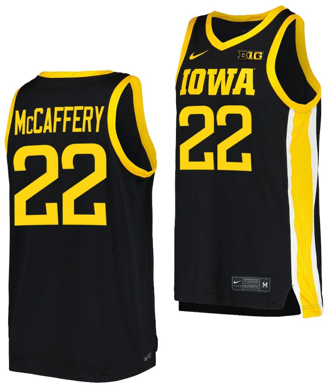 Patrick McCaffery Jersey Iowa Hawkeyes College Basketball Black #22