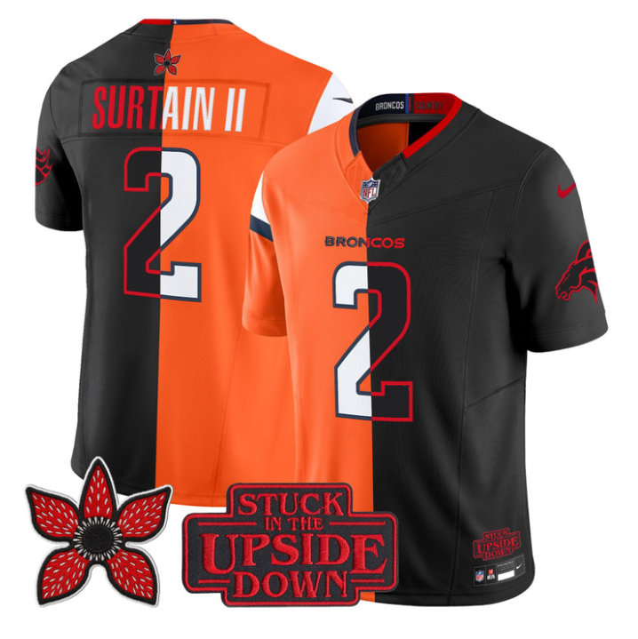 Patrick Surtain II Jersey #2 Broncos Upside Down Edition Vapor Limited Stitched