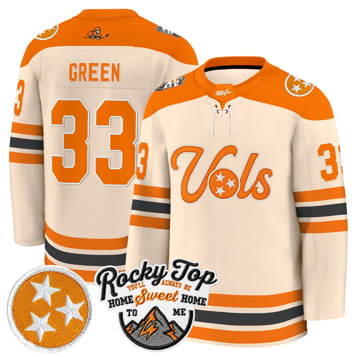 Patrick Green Jersey #33 Tennessee Volunteers 2025-26 Hockey Premium Stitched