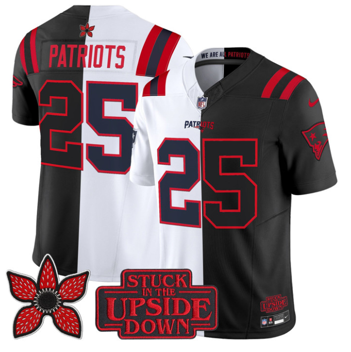 Patriots Jersey #25 Upside Down Edition Vapor Limited Stitched