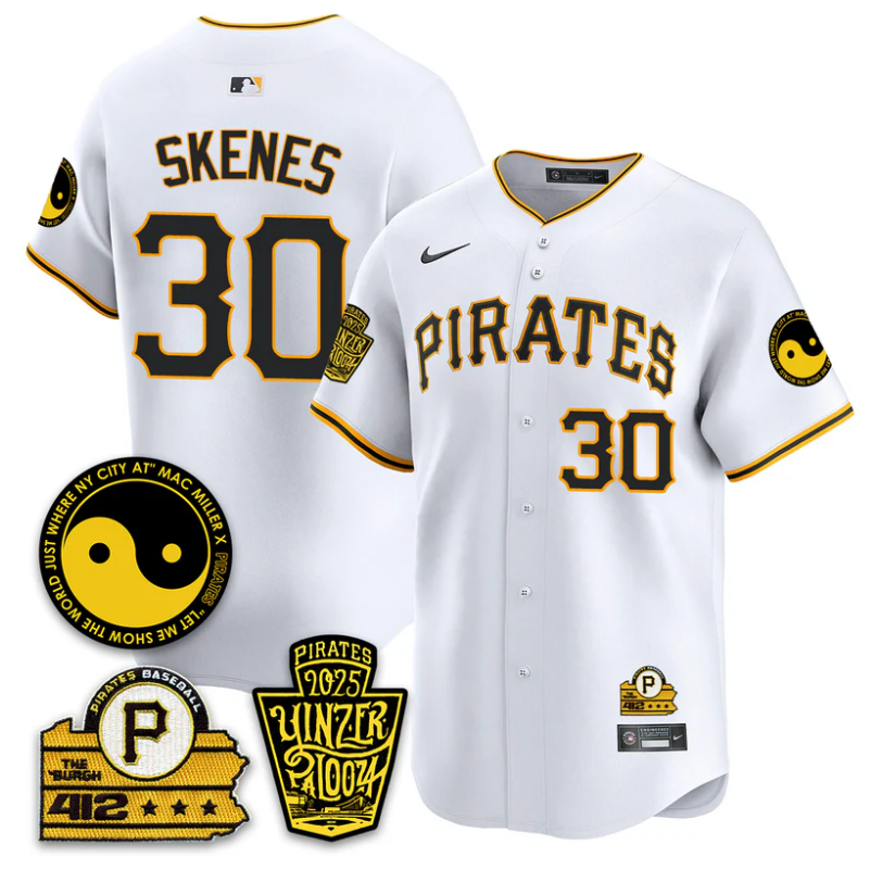 Paul Skenes Jersey #30 Pittsburgh Pirates Yinzerpalooza 2025 White