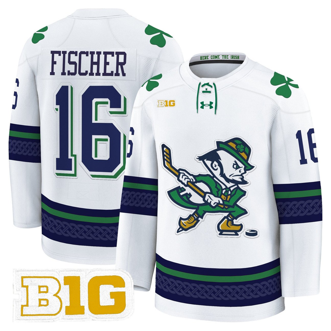 Paul Fischer Jersey #16 Notre Dame Fighting Irish 2025-26 Premium Stitched