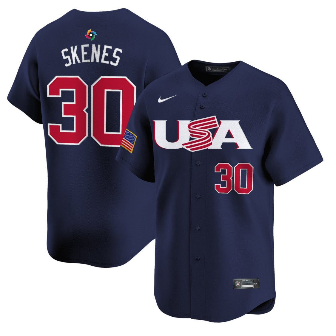 Paul Skenes Jersey #30 Projected Team USA World Baseball Classic 2023 Style 2026 Roster
