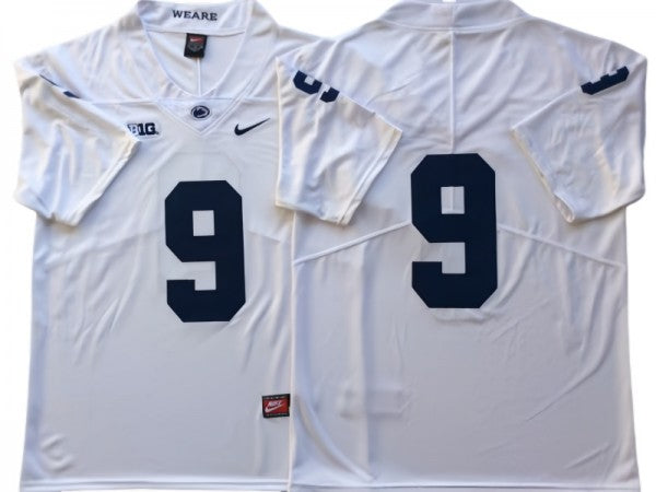 Penn State Nittany Lions #9 White Football Jersey