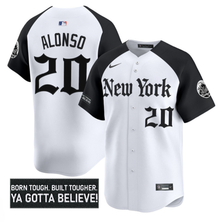 Pete Alonso Jersey #20 New York Mets Gothic Borough Edition Stitched
