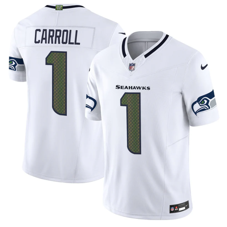 Pete Carroll Jersey #1 Seahawks 2025 Rivalries Vapor Limited Stitched