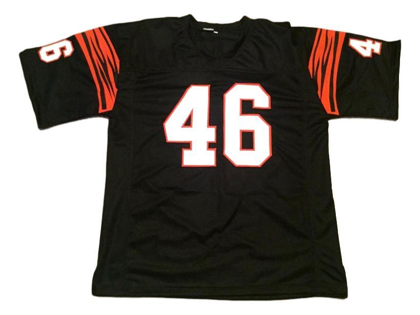 Pete Johnson CUSTOM STITCHED Unsigned Football Jersey Black