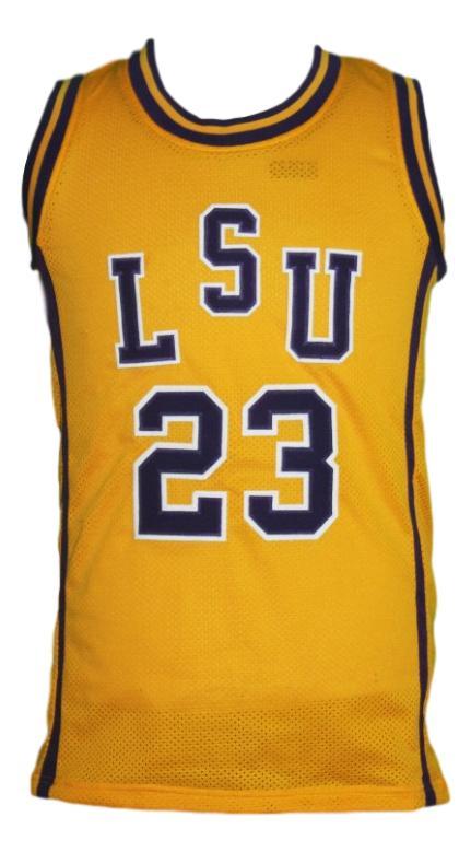 Pete Maravich Jersey #23 Lsu College Basketball New Sewn Yellow
