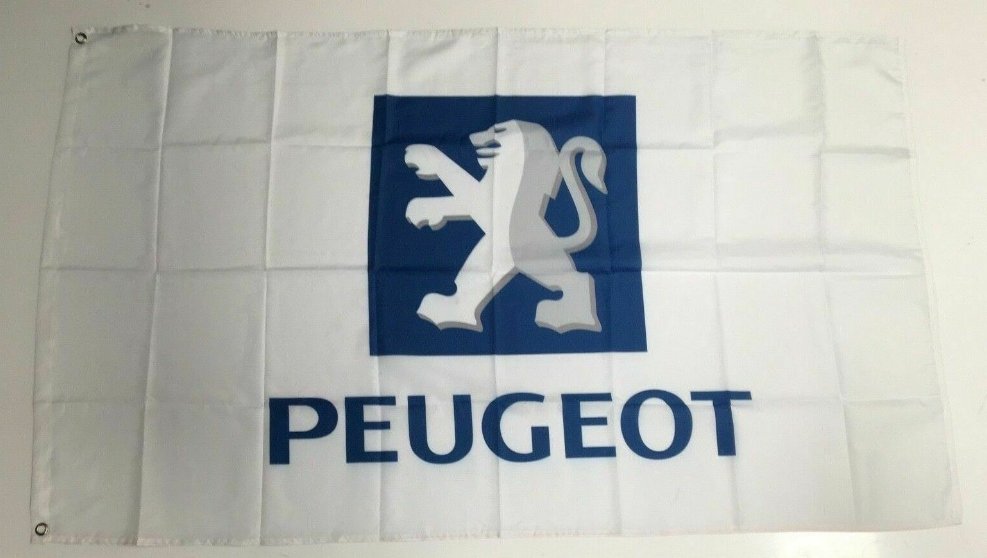 Peugeot Banner Flag Car Convertible Sedan Hatch Auto Mechanic Workshop Man Cave 3x5ft