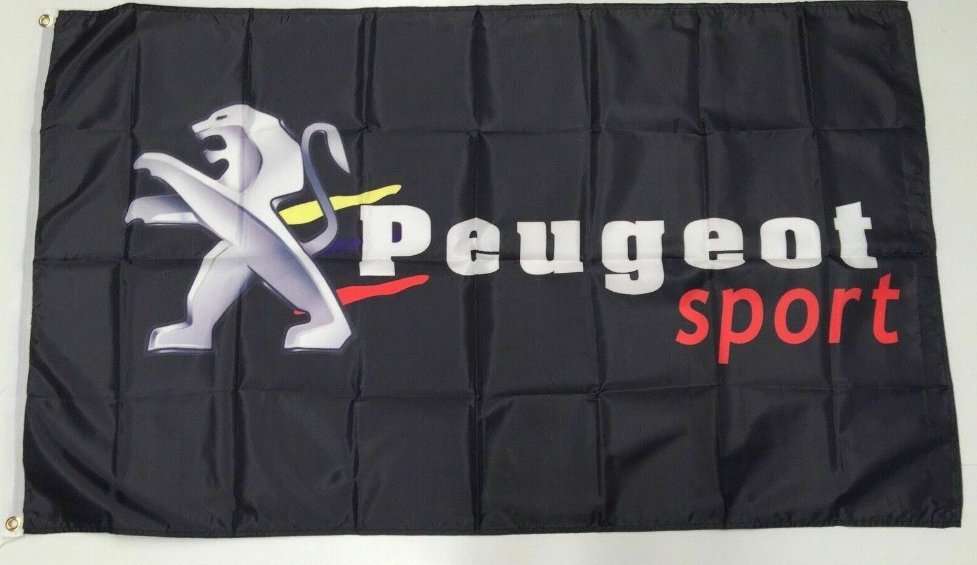 Peugeot Sport Flag Car Convertible Sedan Mechanic Workshop Man Cave 3x5ft